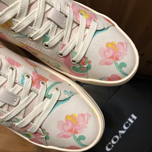 🌺🍃 Coach Clip Low Top Sneaker Dreamy Floral Print  6.5 7 8 8.5 9 9.5 10 11 - Picture 4 of 15